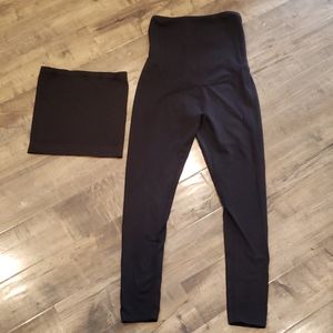 Maternity leggings and belly band